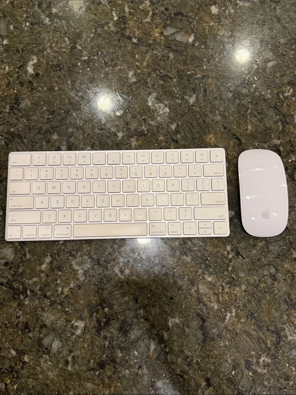 Apple White Wireless Keyboard with White Magic Mouse